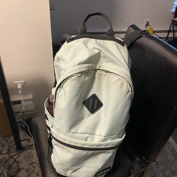 Adidas Classic - 3 Stripes 3 Light Blue Black Backpack School w/Ipad ,Laptop - Picture 4 of 13